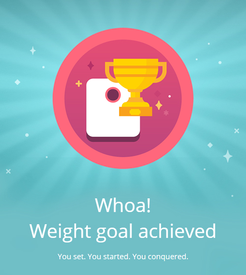 Whoa! Weight goal achieved!